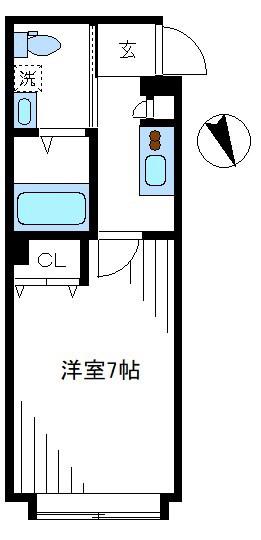 クレスト神楽坂(1K/4階)の間取り写真
