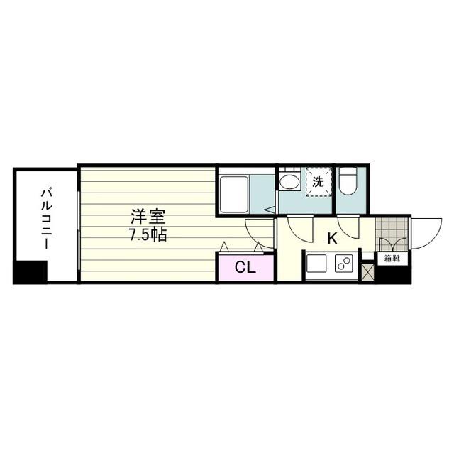 SーRESIDENCE 小川町(1K/15階)の間取り写真