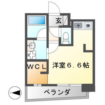 MINA 葵(ワンルーム/2階)の間取り写真