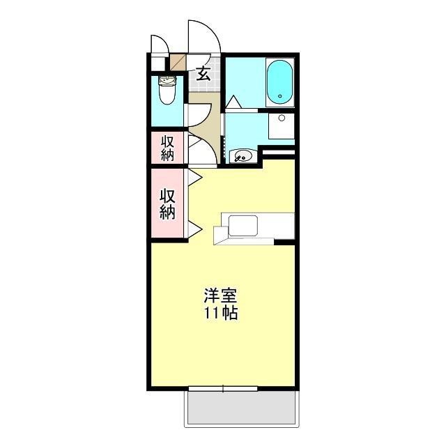 パル川口(1K/1階)の間取り写真