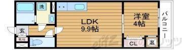 ファインレジデンシア(1LDK/1階)の間取り写真