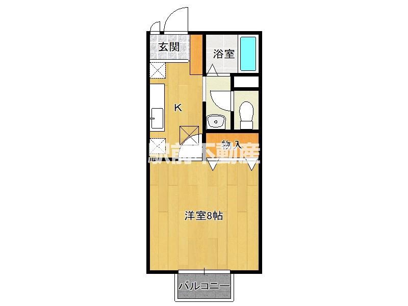 コンフォール1開成(1K/1階)の間取り写真