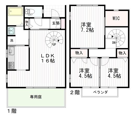 グリーンハイツ小田原(3LDK/1階)の間取り写真