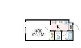 VILLA 510 NO.5(1K/2階)の間取り写真