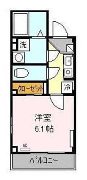 ピソ ブランカ(1K/4階)の間取り写真