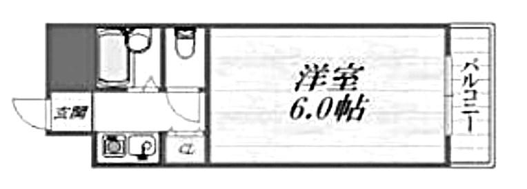 グランパレ塚口(ワンルーム/3階)の間取り写真