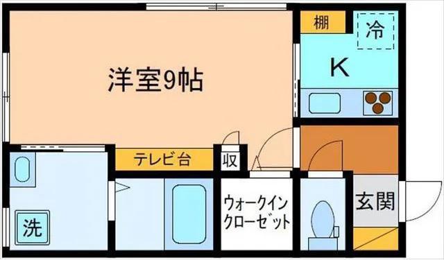 グランノア富山(1K/2階)の間取り写真