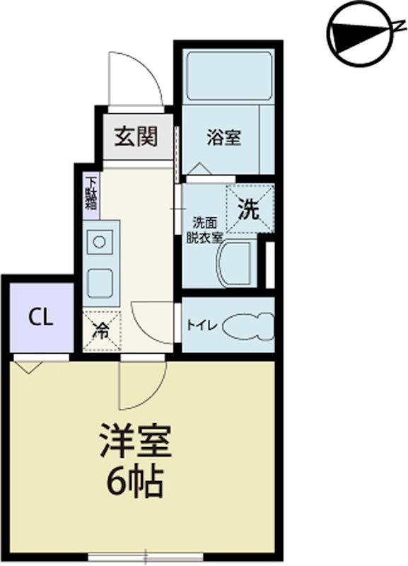 SUN VILLA(1K/1階)の間取り写真