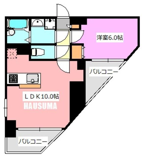 セントラル王子(1LDK/11階)の間取り写真