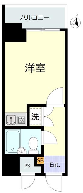 ライオンズマンション中野東(ワンルーム/2階)の間取り写真