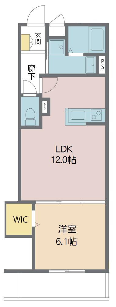 リリア・ガーデン(1LDK/3階)の間取り写真