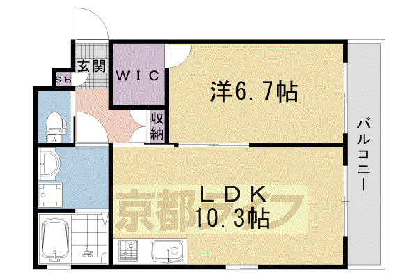 グレース大原(1LDK/3階)の間取り写真