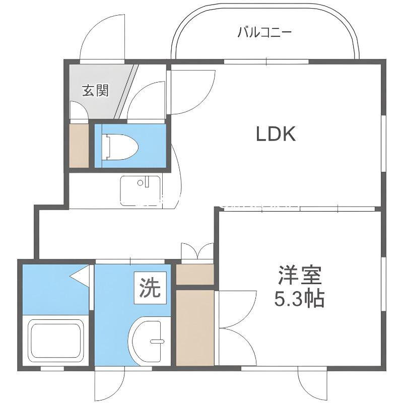 プリンス303(1LDK/3階)の間取り写真