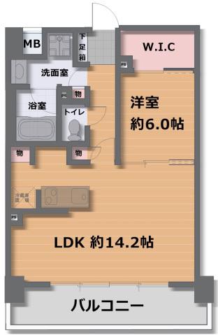 ブランシエスタ山科大塚(1LDK/7階)の間取り写真