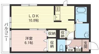 ミュリエ(1LDK/3階)の間取り写真