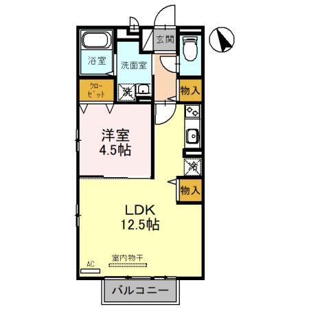 FELICE(1LDK/1階)の間取り写真