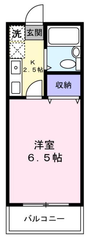 サンアベニューリヴァトン(1K/1階)の間取り写真