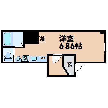あさひやビル(ワンルーム/3階)の間取り写真