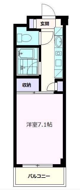 子安TYビル(1K/2階)の間取り写真