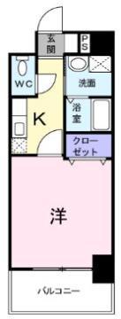 クラロ・アルドール(1K/4階)の間取り写真