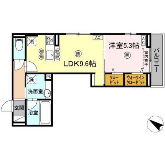 COLERMO舟入南(1LDK/3階)の間取り写真