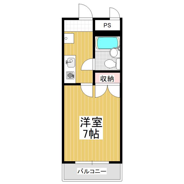 メゾンハナムラ(1K/3階)の間取り写真