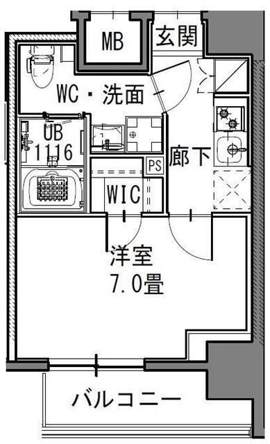 S-RESIDENCE新御徒町イースト(1K/8階)の間取り写真