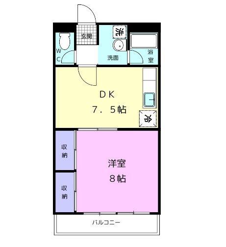ラプラージュ(1DK/2階)の間取り写真