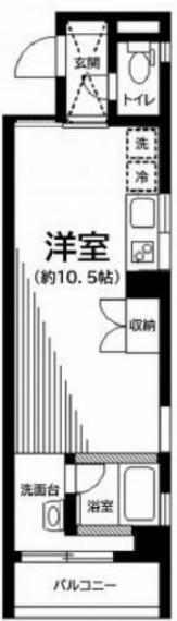 チップレッソ(ワンルーム/2階)の間取り写真