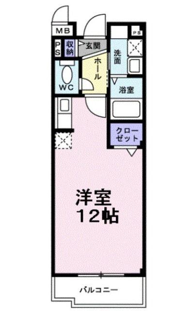 フランメゾン(ワンルーム/2階)の間取り写真