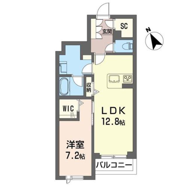 SHAMAISON エスペランサ(1LDK/3階)の間取り写真