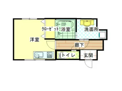 DULA陣場(1K/2階)の間取り写真