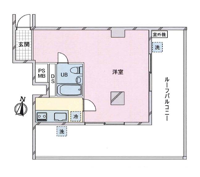 常盤松葵マンション(1K/10階)の間取り写真