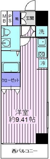 シティパル東駒形(ワンルーム/2階)の間取り写真