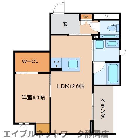 シャーメゾンステージ東鷹匠(1LDK/2階)の間取り写真