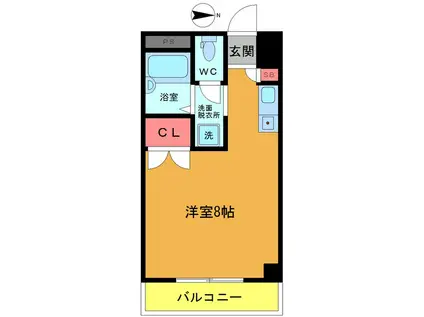 エース矢野ビル(ワンルーム/5階)の間取り写真