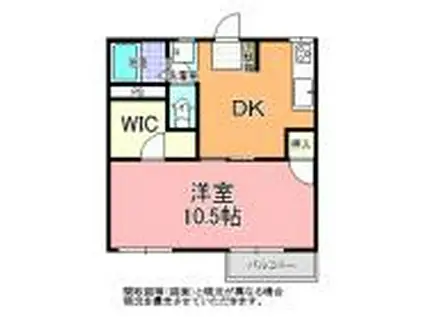 中山ハイツA・B棟(1DK/2階)の間取り写真