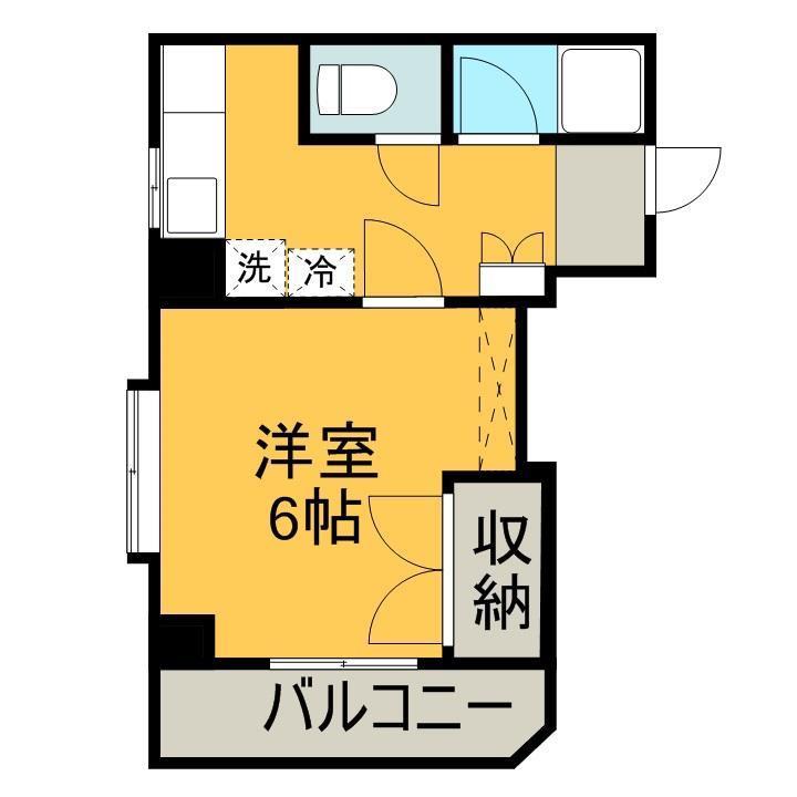 エクシード下荒田(ワンルーム/3階)の間取り写真
