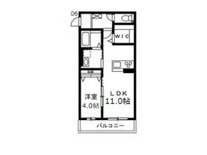 プランドールII(1LDK/1階)の間取り写真