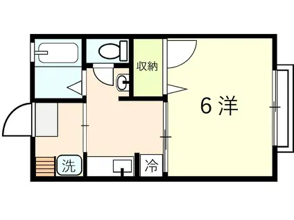 ファーストカレッジ(1K/1階)の間取り写真