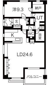 名次町ロジュマン(1LDK/2階)の間取り写真