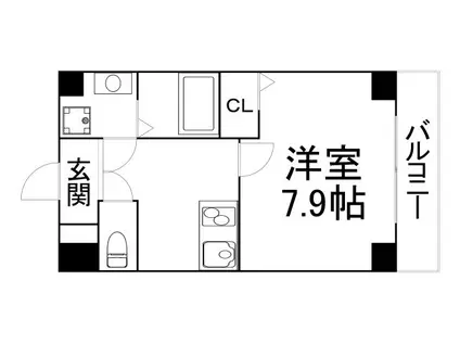 ラスペランザ京橋(1K/8階)の間取り写真