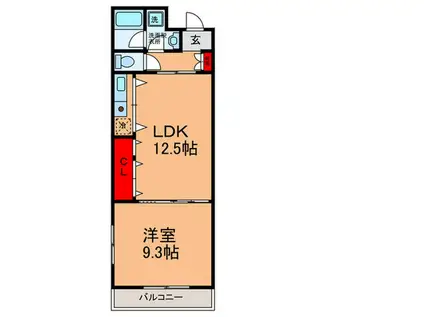 VILLA901(1LDK/1階)の間取り写真