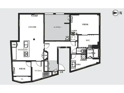 徳原マンション(2SLDK/3階)の間取り写真