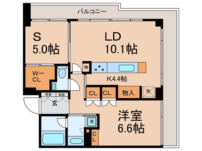 ドゥーエ千石(1SLDK/2階)の間取り写真