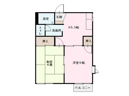 カークランドI(2K/2階)の間取り写真