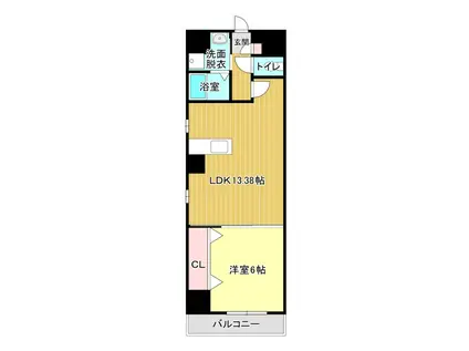 サンリブレ(1LDK/4階)の間取り写真