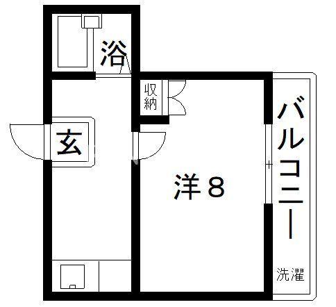 DH第2ビル(1K/4階)の間取り写真