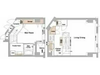 グラントレゾール広尾(1LDK/2階)の間取り写真