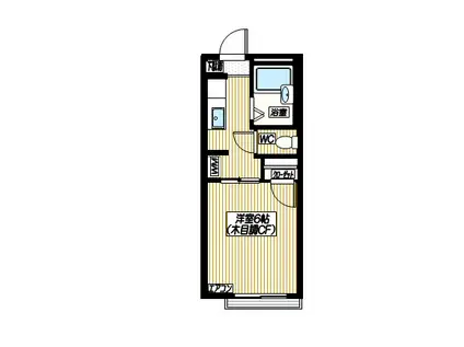 ハイツ橘(1K/2階)の間取り写真